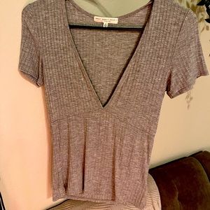 Urban outfitters fitted deep v neck